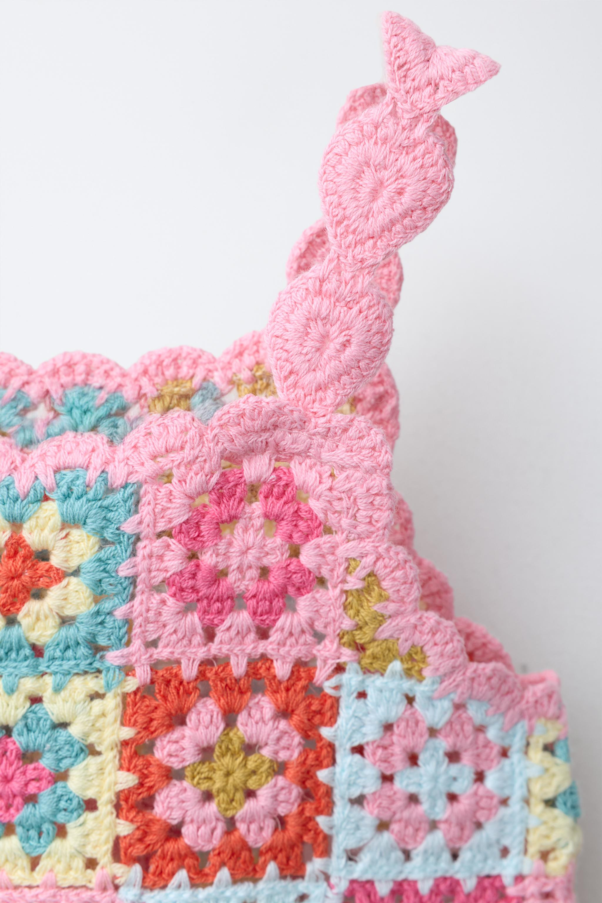 CROCHET KNIT HEARTS TOP | Zara US