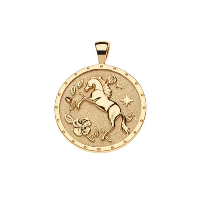 COURAGE Year of the Horse Pendant Coin | Jane Win