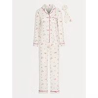 Christmas Cream Holly Matching Womens Pyjamas with Scrunchie | George at ASDA