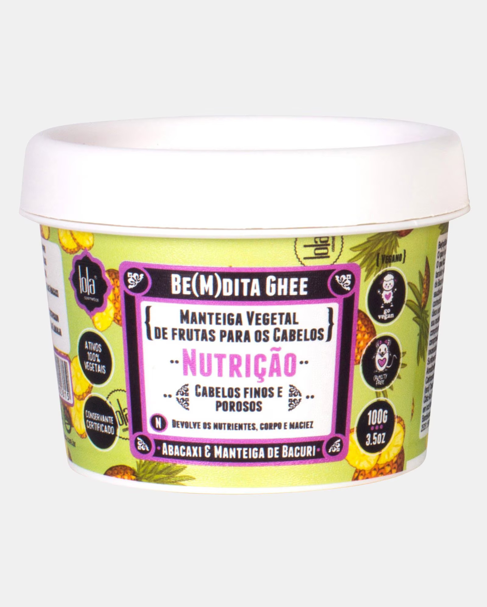 Máscara Bemdita Ghee Abacaxi e Manteiga de Bacuri Lola 100g | Riachuelo (BR)