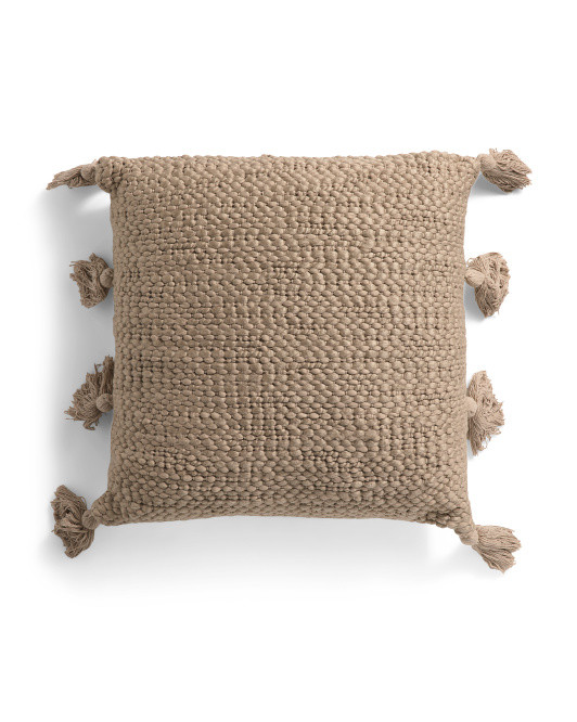 20x20 Tassel Woven Pillow | TJ Maxx