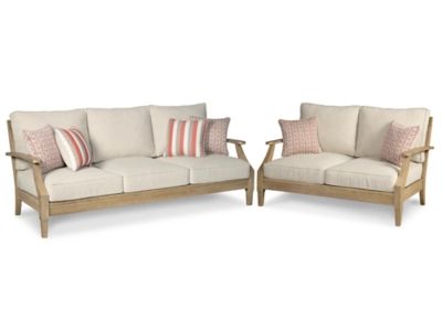 Clare View Nuvella Outdoor Sofa and Loveseat Set | Ashley Homestore