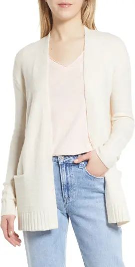 Collarless Open Front Long CardiganCASLON® | Nordstrom