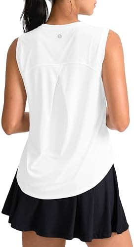 SANTINY Women's Sleeveless Workout Tops Breathable Lightweight Active Tennis Yoga Shirts Athletic... | Amazon (US)