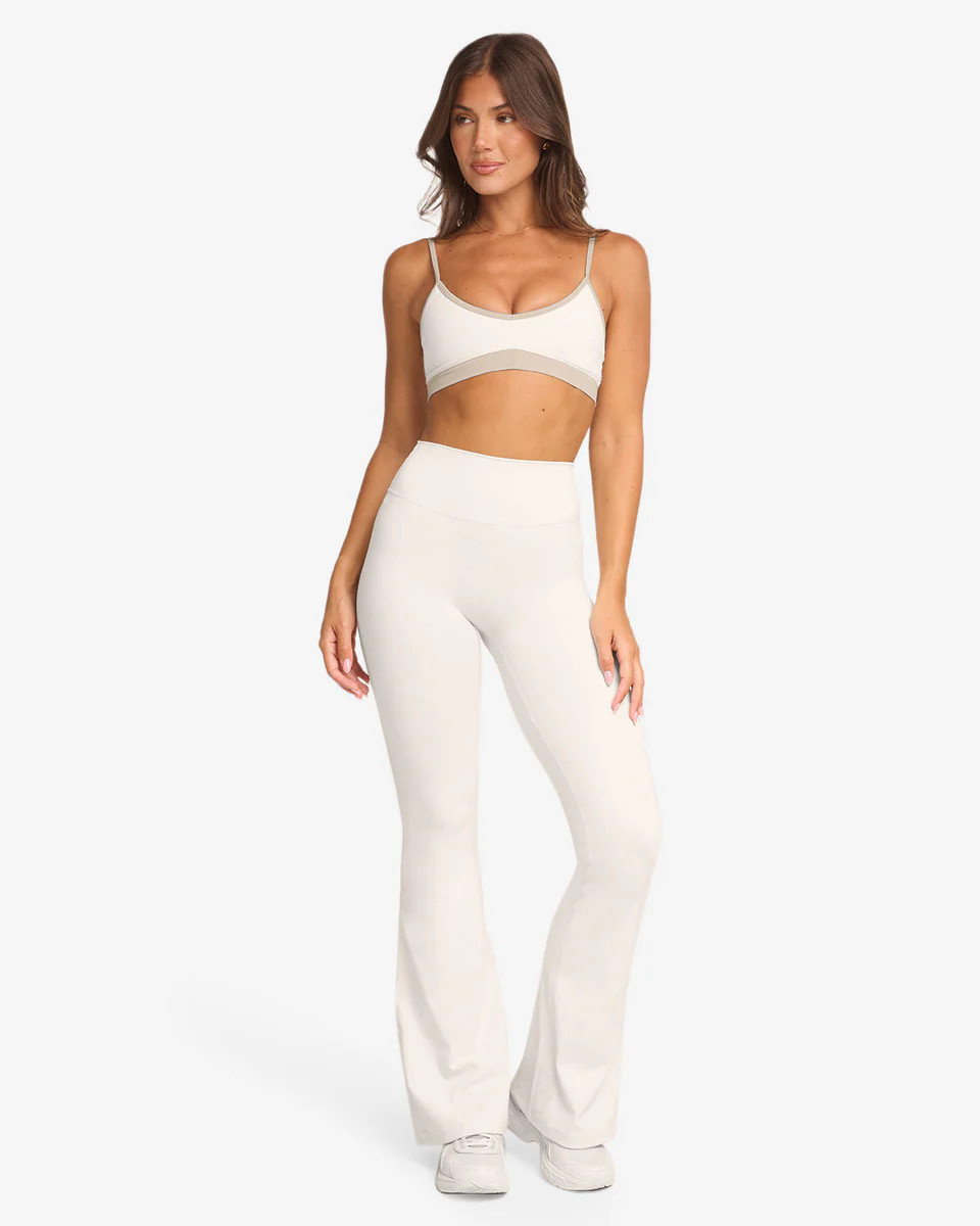 Form Invisible Scrunch Flare Leggings | Vanilla | Crop Shop Boutique US
