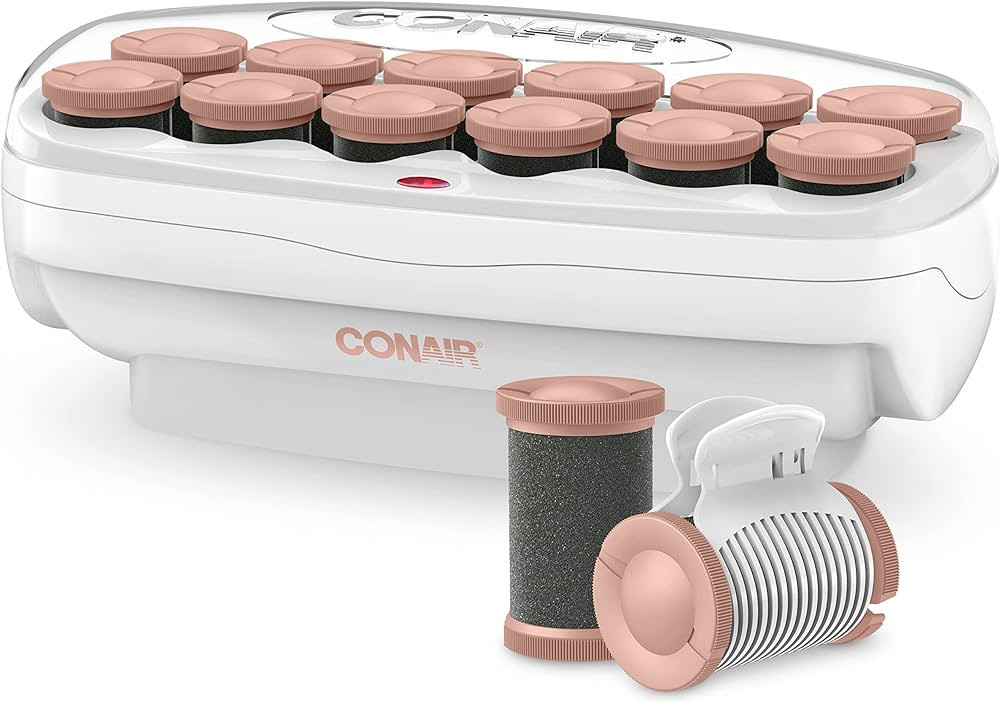 Conair Ceramic 1 1/2-inch Hot Rollers, Super Clips Included, Create Big Bouncy Curls | Amazon (US)