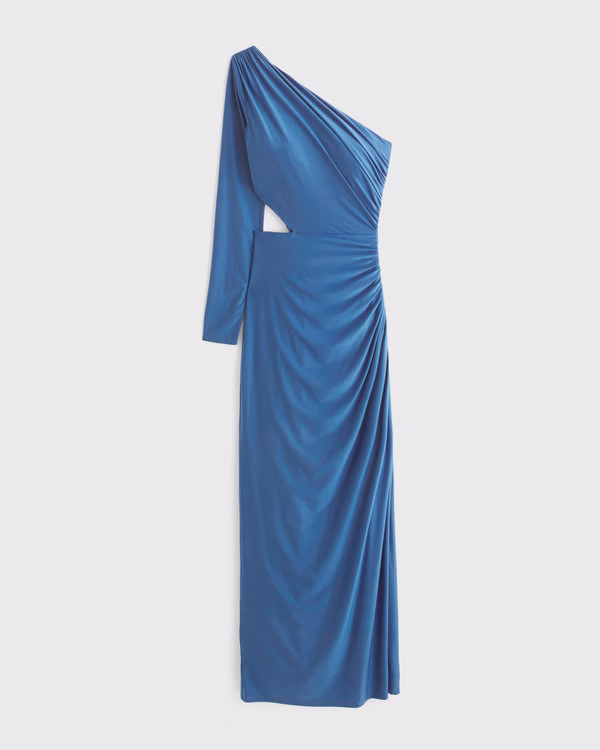 Women's One-Shoulder Draped Maxi Dress | Women's Dresses & Jumpsuits | Abercrombie.com | Abercrombie & Fitch (US)