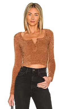 MORE TO COME Clare Long Sleeve Top in brown from Revolve.com | Revolve Clothing (Global)