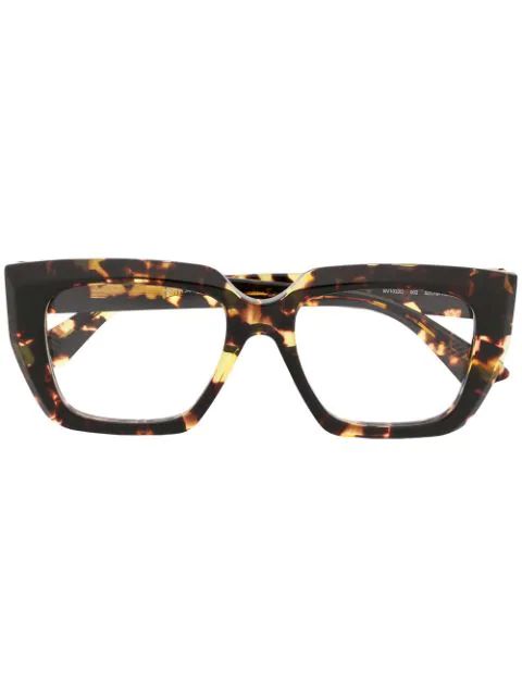 tortoiseshell square-frame glasses | Farfetch (CA)