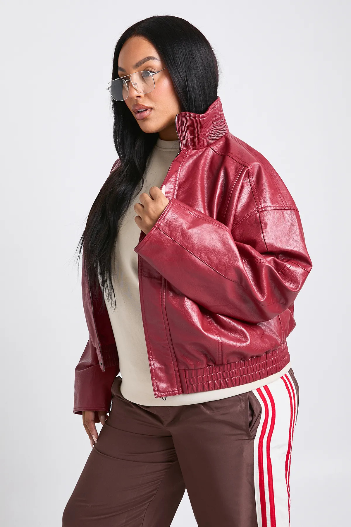 Plus Funnel Neck Jacket | boohoo (US & Canada)