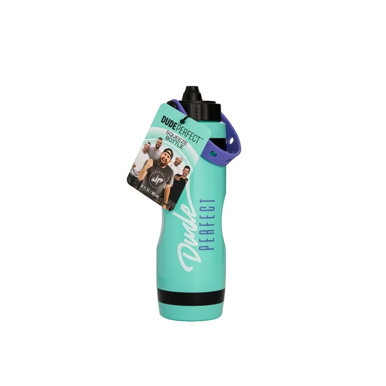 Dude Perfect Squeeze Water Bottle, Silicone Handle, 30 oz, Teal | Walmart (US)