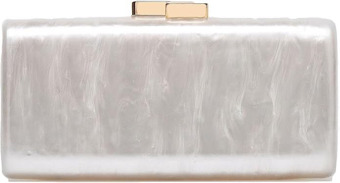 Acrylic Clutch Purses for Women Chic Metal Evening Handbag Evening Clutch Bag with Chain for Prom... | Amazon (US)