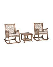 3pc Outdoor Rocking Chairs And Table Set | TJ Maxx