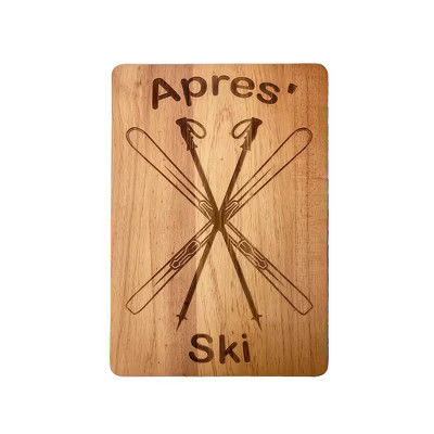 Slickblue Winter Apres Ski Wood Board 15"x10" - Ski Design Serving Tray & Custom Gift for Ski Enthusiasts | Target