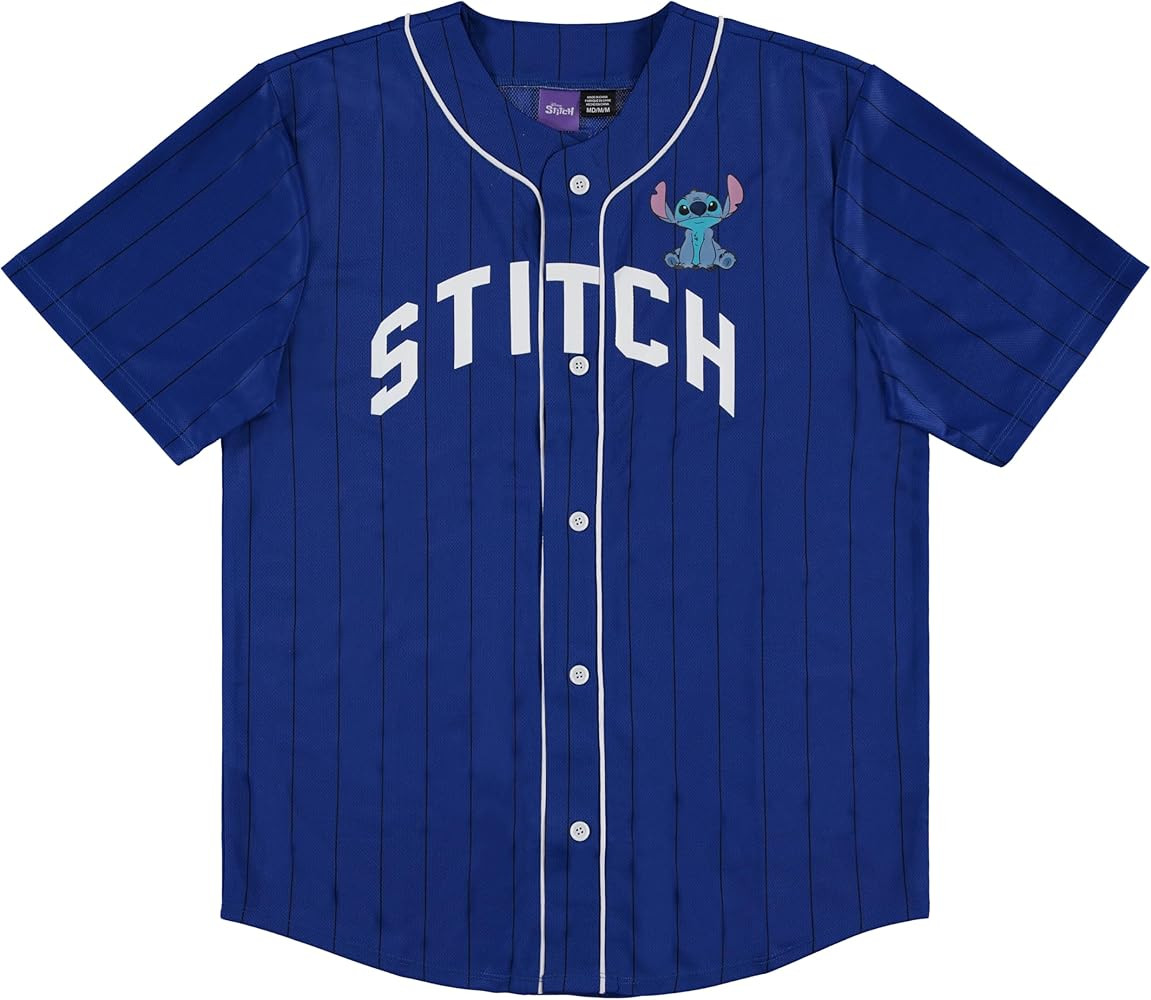 Disney Mens Lilo and Stitch Baseball Jersey - Mens Classic Lilo and Stitch Mesh Button Down Baseb... | Amazon (US)