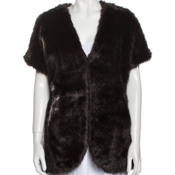 ADRIENNE LANDAU Faux Fur Jacket Sz M | Poshmark