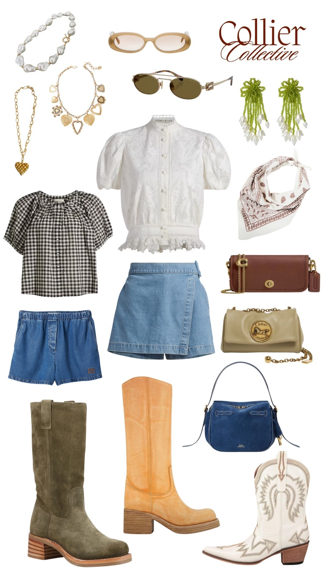 Effortless textures meet timeless accents 🤍 From embroidered blouses and gingham charm to denim layers and statement boots, this edit is about building a wardrobe that moves between casual and polished with ease. Jewelry, bags, and accessories elevate every look—Collier Collective’s signature touch.

#CollierCollective #ootd #fallfashion #wardrobebasics #elevatedstyle #capsulewardrobe #coolgirlstyle #balletcore #chicessentials #moderncowgirl #colliercollectiveedit #streetstyleinspo #colliercollectivefinds #fashionmoodboard #styledbycolliercollective

#LTKSeasonal #LTKPetite #LTKxMadewell