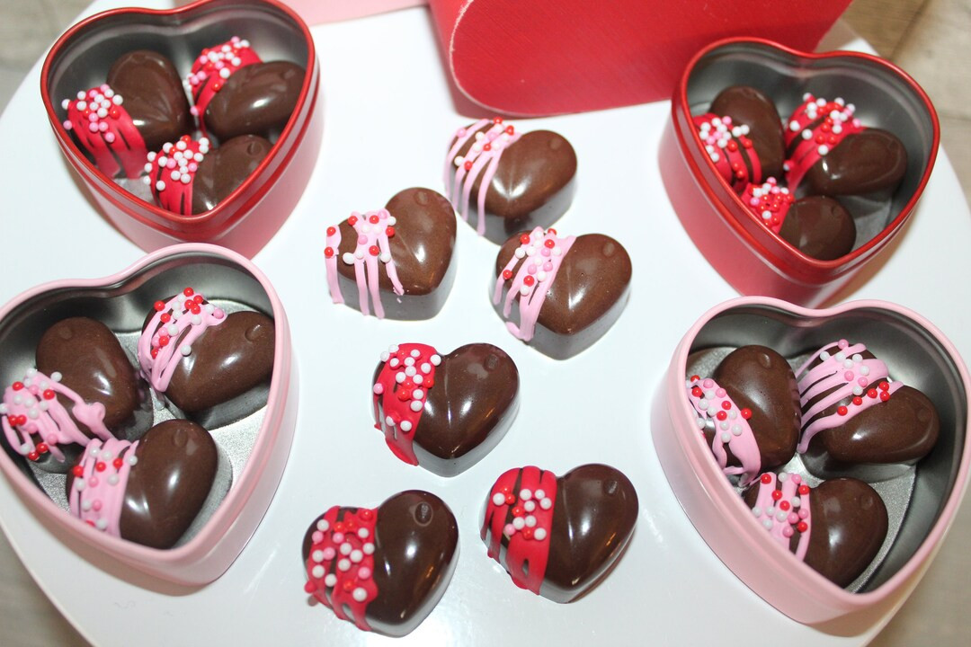 Fake Chocolate Hearts, Valentine's Day Chocolates, Valentine's décor, Valentine's Day tiered tra... | Etsy (US)