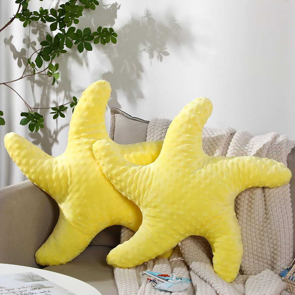 Fumete Starfish Pillow Beach Starfish Throw Pillows 20'' Starfish Stuffed Animal Cute Plush Coast... | Amazon (US)