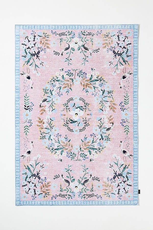 Rifle Paper Co. x Loloi Palais Luxembourg Rug By Rifle Paper Co. in Pink Size 5 X 7 | Anthropologie (US)