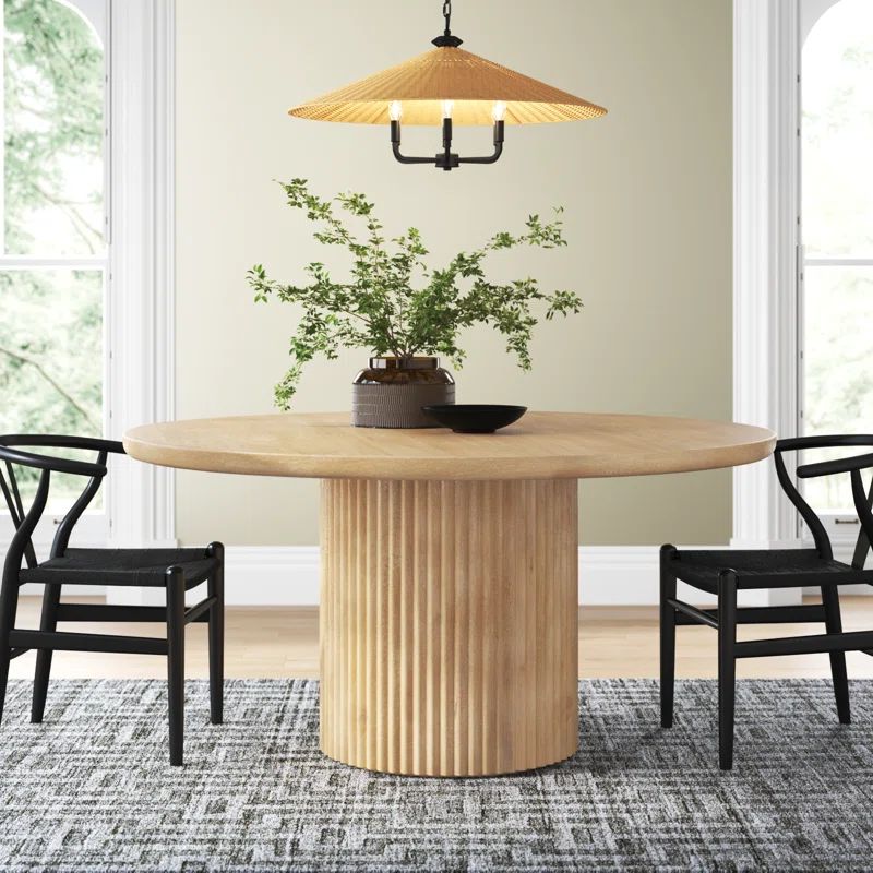 Chessa Round Solid Wood Dining Table | Wayfair North America
