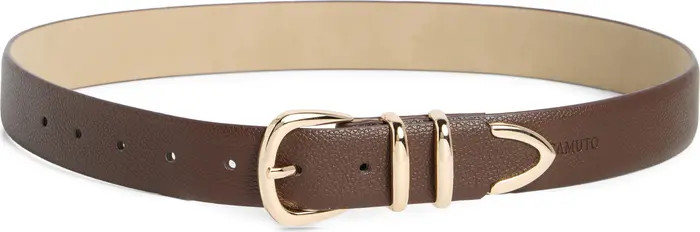 Double Keeper Faux Leather Belt | Nordstrom Rack