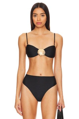 Shani Shemer Ines Bikini Top in Black from Revolve.com | Revolve Clothing (Global)