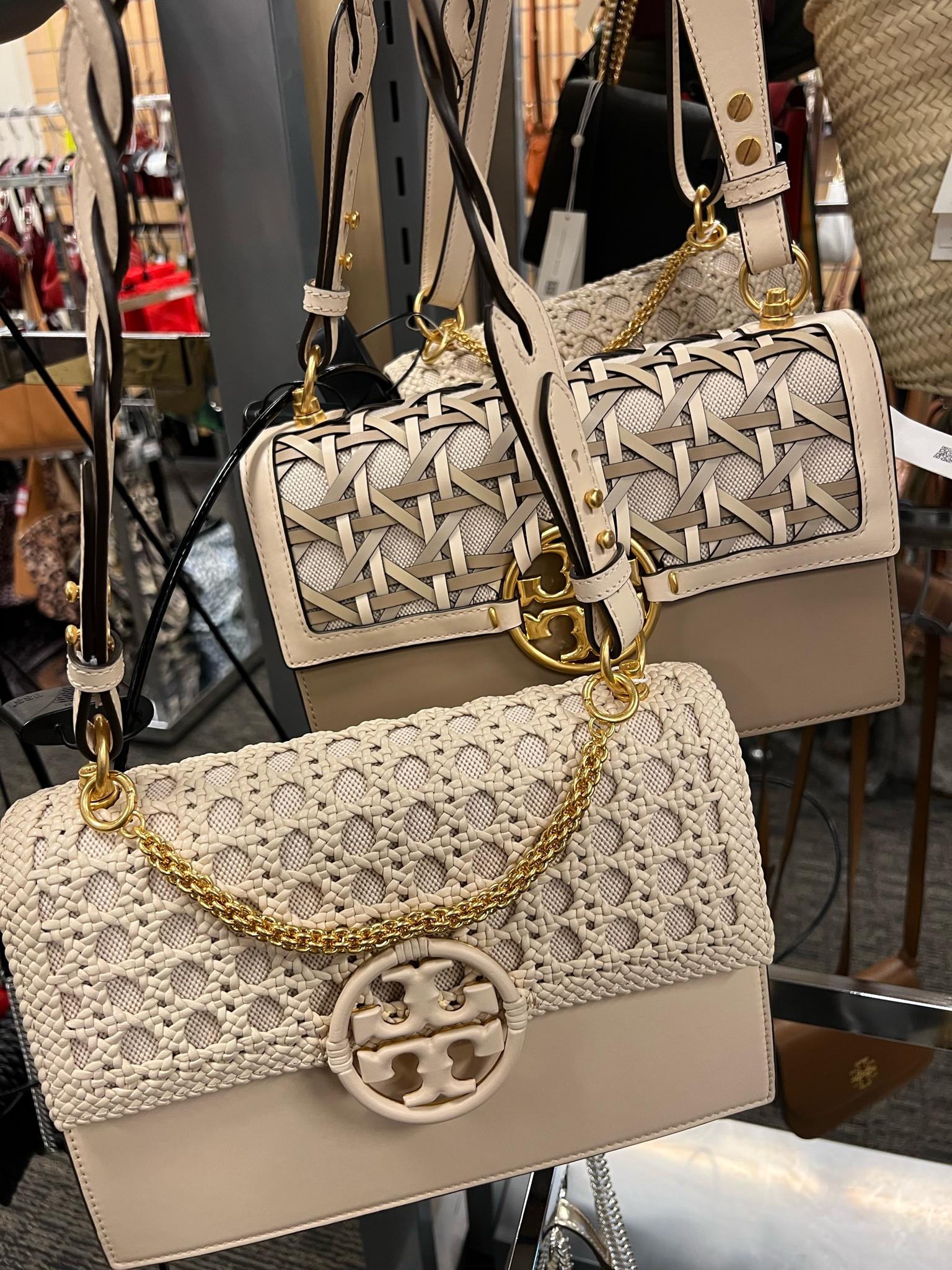 Nordstrom Rack find: Tory Burch Miller Basketweave shoulder bags. Love the one in front with Natural Brie color & gold chain accent. Click on link to go to website for the sale price (not reflected below). 

Spring hand bag // shoulder bag // purse // mother’s day gift // birthday gift // wedding guest // sale 

#LTKitbag #LTKstyletip #LTKsalealert