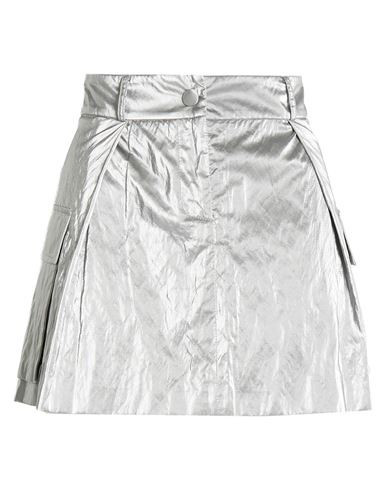 Suoli Woman Mini skirt Silver Size 4 Polyurethane | YOOX (US)