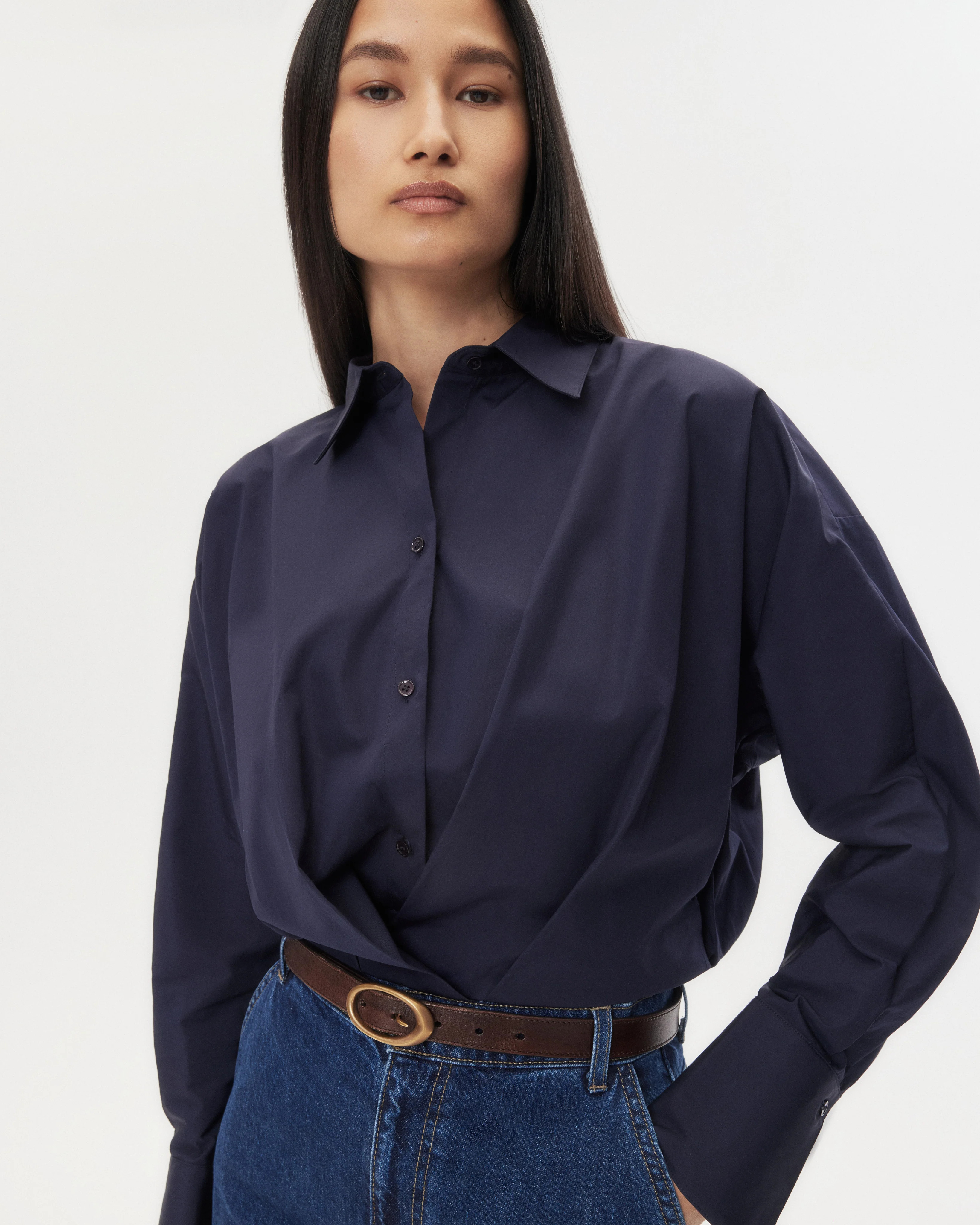 Taken Top in Super Compact Poplin | TWP