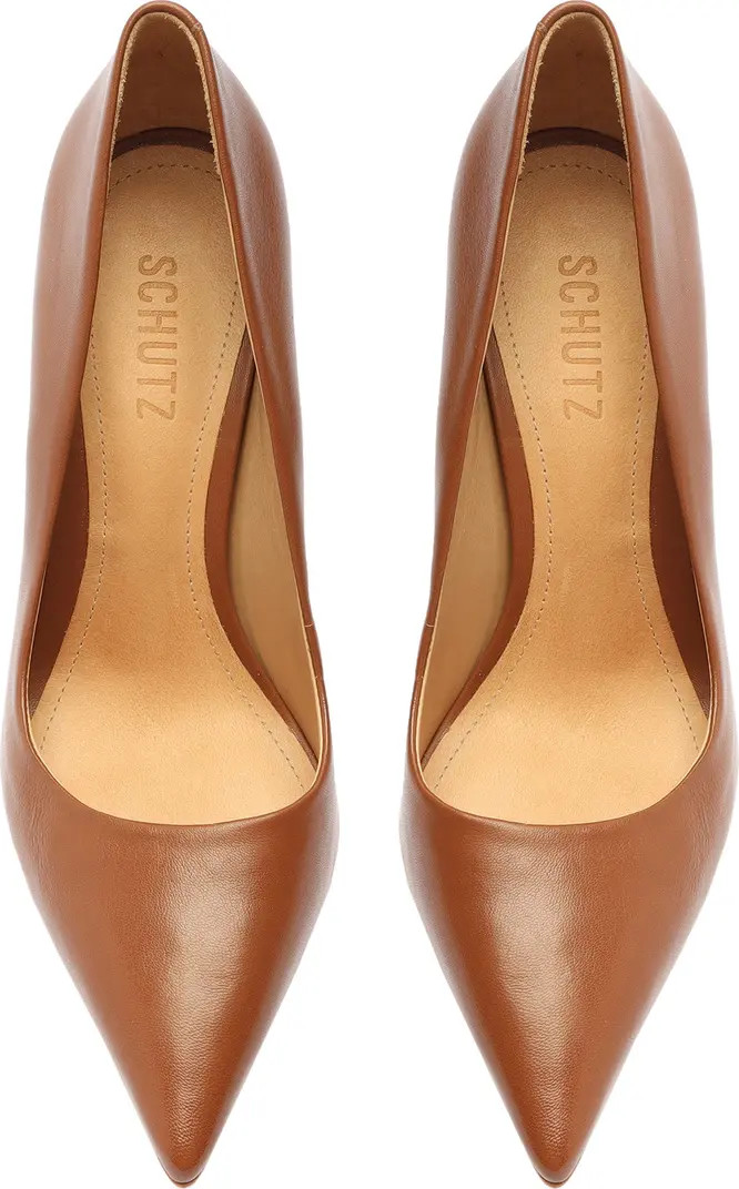 Schutz Lou Pointed Toe Pump in Black Patent at Nordstrom, Size 11 | Nordstrom