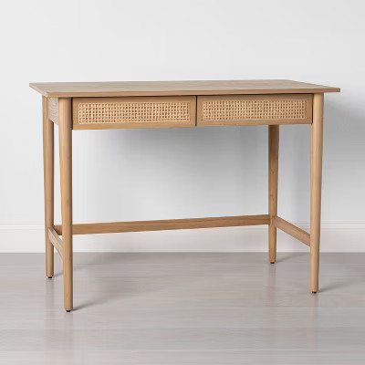Wood & Cane Writing Desk - Hearth & Hand™ with Magnolia | Target