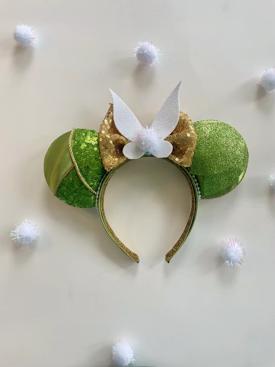 Tinkerbell Mouse Ears, Tink Mouse Ears, Pixie Dust Ears, Fairy Ears, Peter Pan Headbands, Park Ac... | Etsy (US)