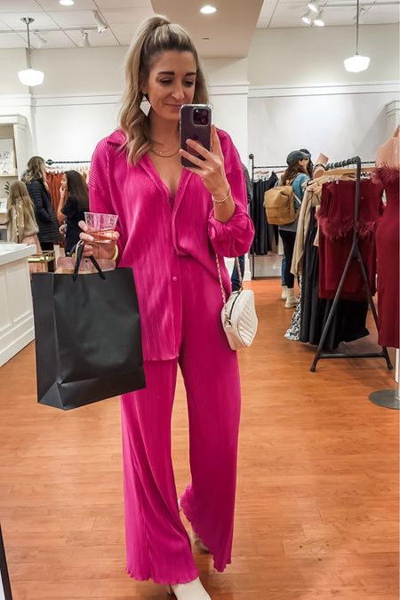 here for the pink all year long. Love this vibrant two piece set from amazon. So cozy I could sleep in it yet chic looking for a girls night out! TTS 

#LTKstyletip #LTKHoliday #LTKfindsunder50