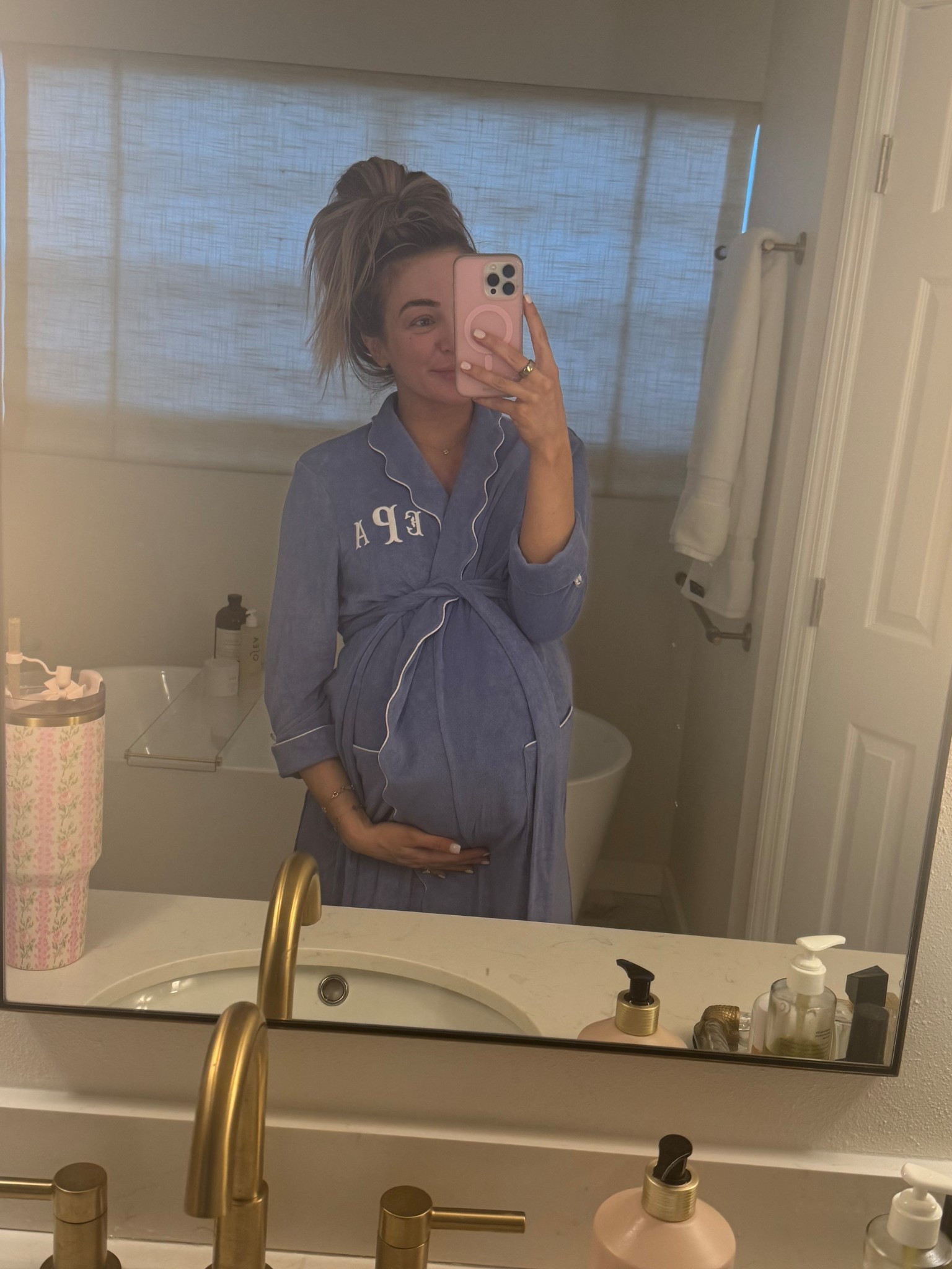 Gift idea for mom / mom-to-be 

Weezie luxe French terry blue robe | monogram | personalized | embroidered | pregnancy | postpartum | bump friendly | self care | scallop robe | bath & spa 

#LTKGiftGuide #LTKBaby #LTKBump