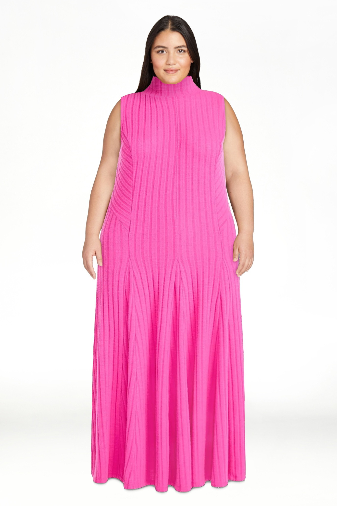 Scoop Women's and Women's Plus Rib Knit Seamed Maxi Dress, Sizes XS-4X | Walmart (US)