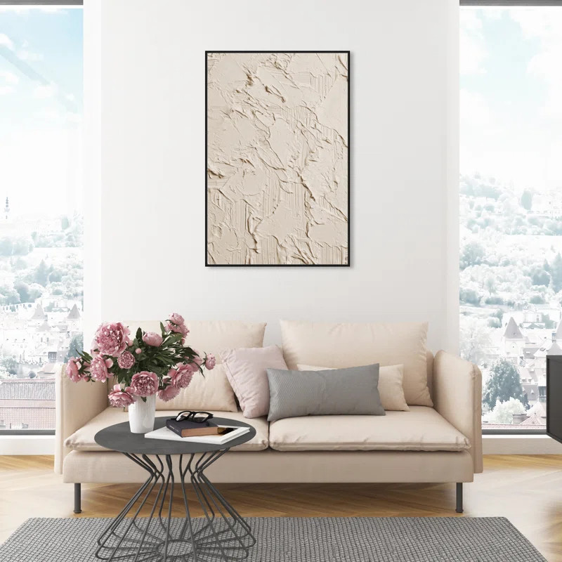 Muted Dabs by Oliver Gal - Floater Frame Print on Canvas | Wayfair North America