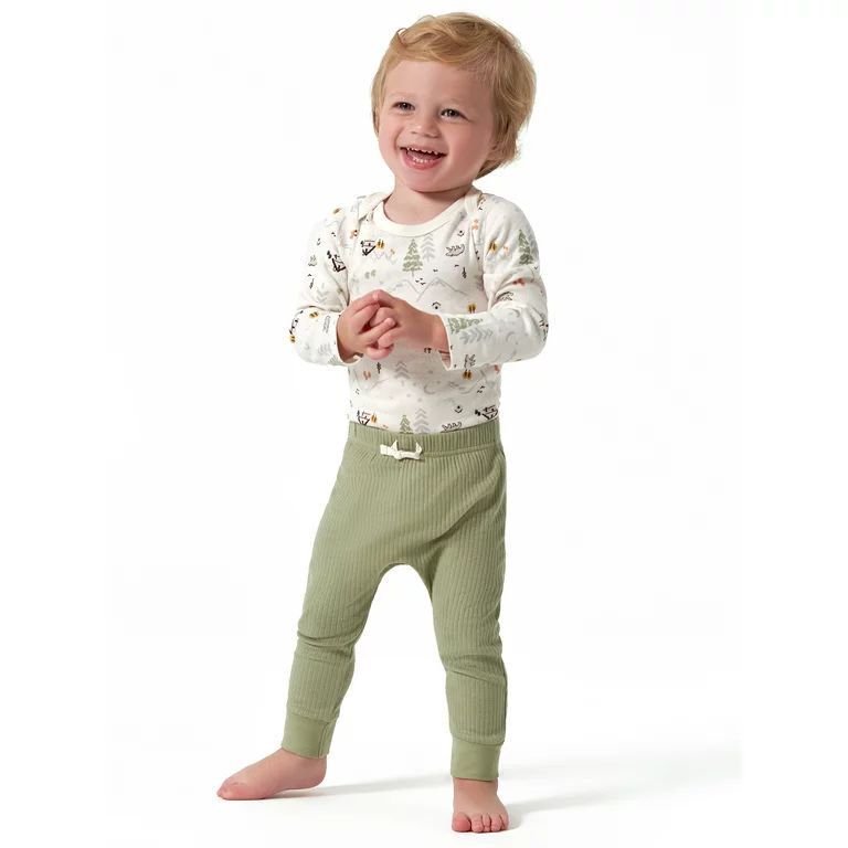Modern Moments by Gerber Baby Boy Long Sleeve Onesies Bodysuits, 3-Pack (Newborn - 12M) - Walmart... | Walmart (US)