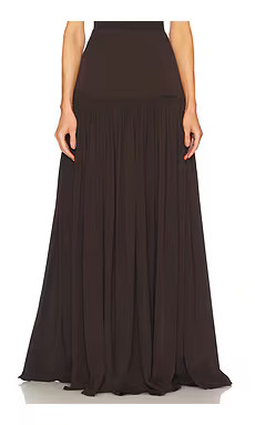 Helsa Diaphanous Maxi Skirt in Coffee from Revolve.com | Revolve Clothing (Global)