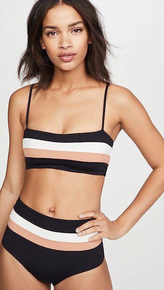 Rebel Stripe Bikini Top | Shopbop