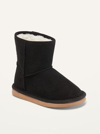 Faux-Suede Sherpa-Lined Ankle Boots for Toddler Girls | Old Navy (US)
