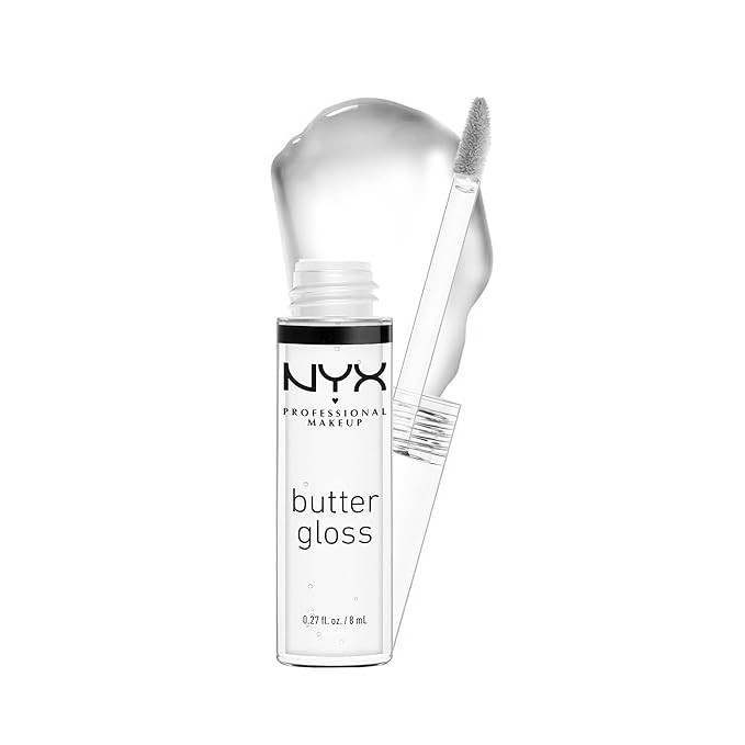 NYX PROFESSIONAL MAKEUP Butter Gloss, Non-Sticky Lip Gloss - Sugar Glass (Clear) | Amazon (US)