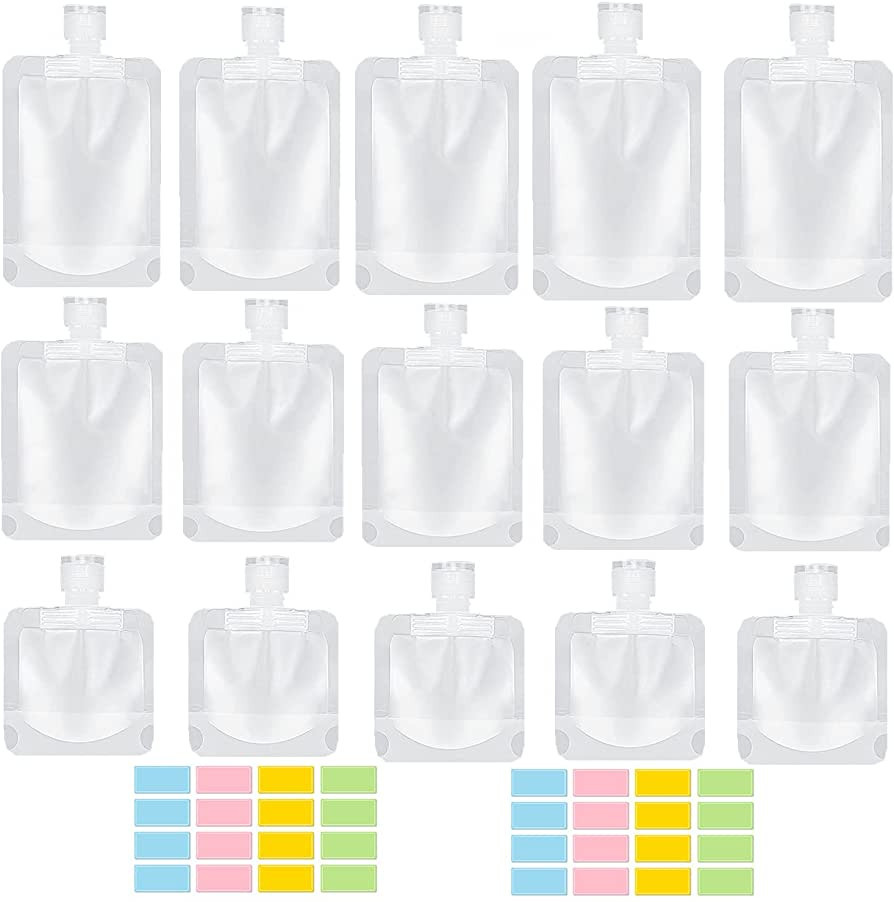 SEQUHITKU 17 Pack Travel Pouches for Toiletries,TSA Approved,Travel Size Portable Containers,Stan... | Amazon (US)