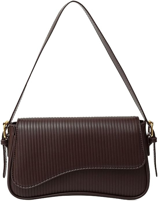 Verdusa Women's Leather Shoulder Bag Clutch Purses Trendy Hobo Crossbody Handbags Y2K Saddle Flap... | Amazon (US)