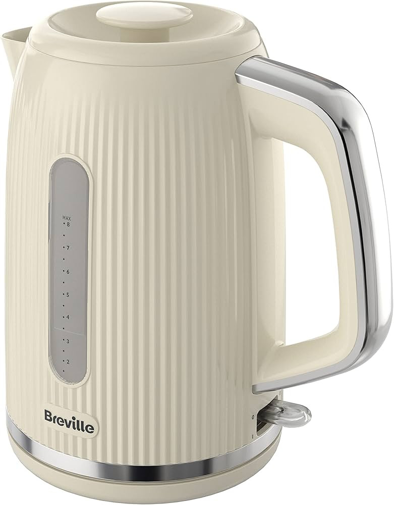 Breville Bold Vanilla Cream Electric Kettle | 1.7L | 3kW Fast Boil | Cream & Silver Chrome [VKT22... | Amazon (UK)