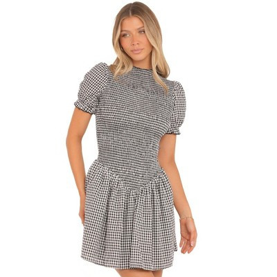 Celine Mini Dress - Black Gingham S | Target
