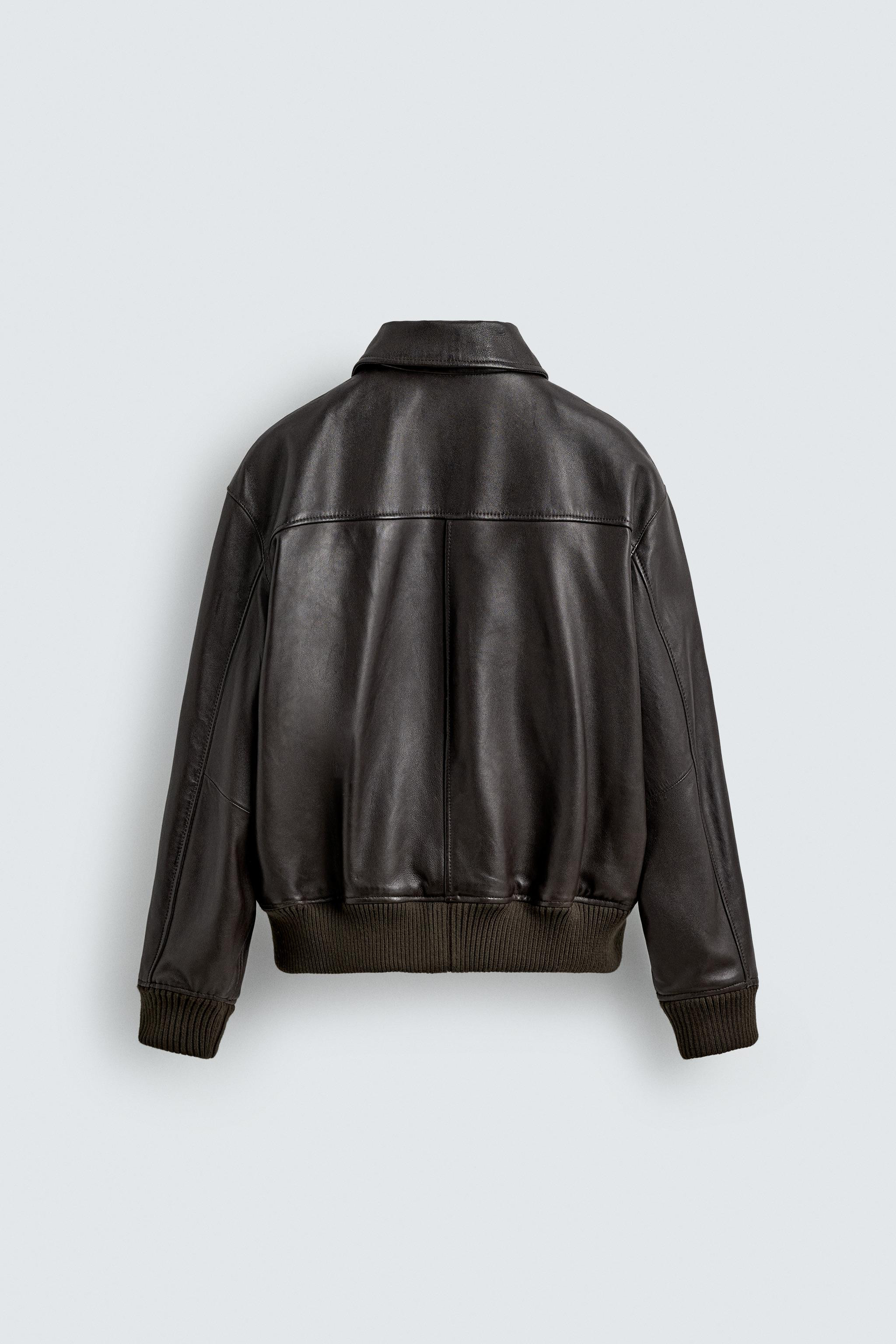 JACKE AUS LEDER MIT TASCHEN | Zara DE