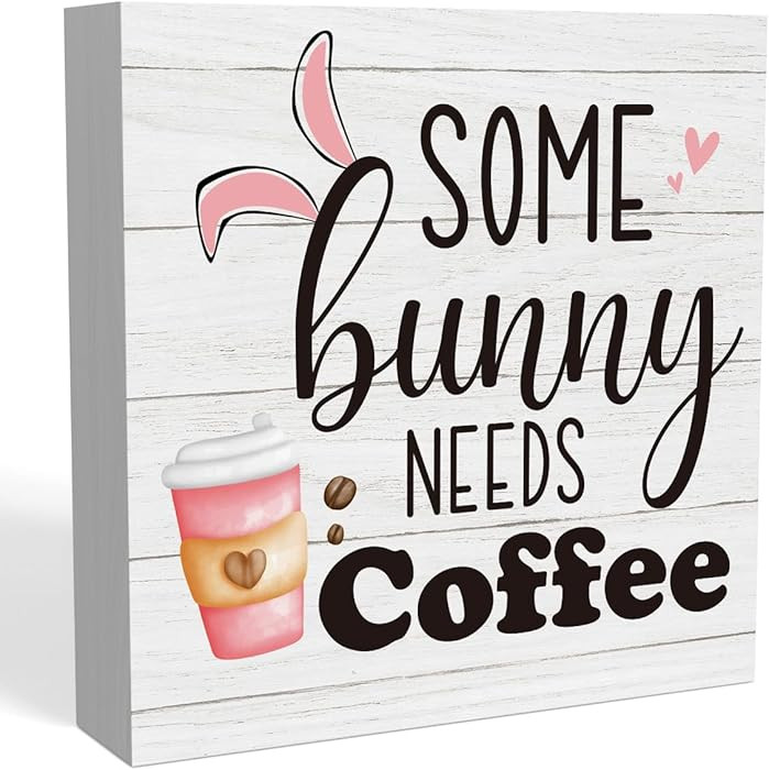 Easter Coffee Bar Decor Easter Decorations for Home Office Funny Bunny Easters Decor for Coffee B... | Amazon (US)