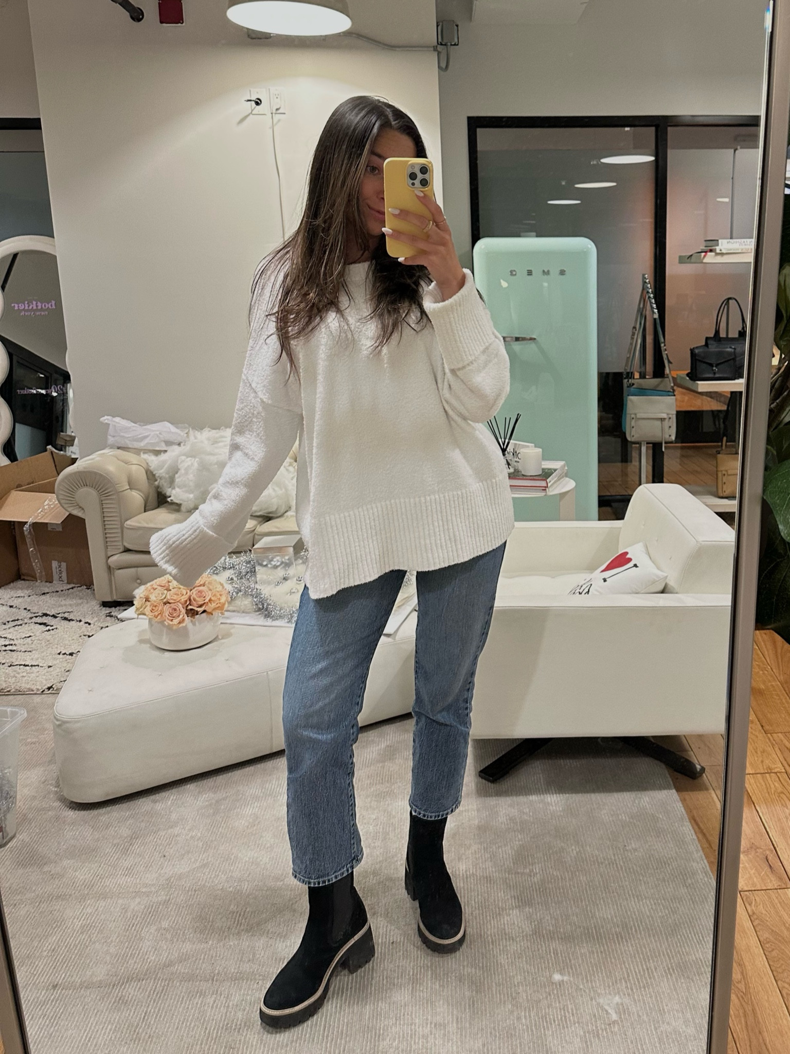 The coziest sweater I’ve ever owned from amazon! Paired with fidelity denim jeans and dolce vita booties. The perfect casual everyday day winter outfit 🤍

#LTKGiftGuide #LTKSeasonal #LTKCyberWeek