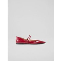 Lulu Multi Strap Patent Red Flats, Red | L.K. Bennett (UK)